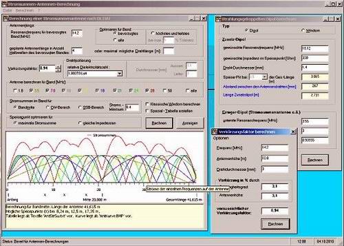 Stromsummen-Antennen-Berechnung - Screenshot